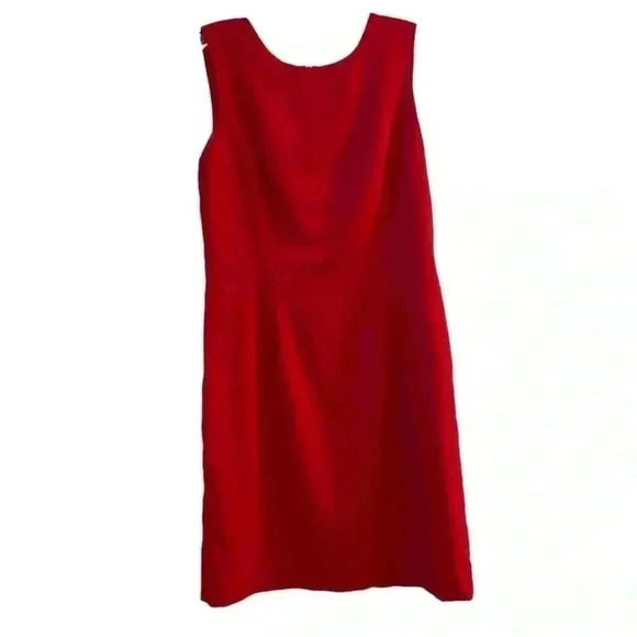 Herman Geist Women's Red Sleeveless Knee Length Dress Size 8 - Picture 1 of 6
